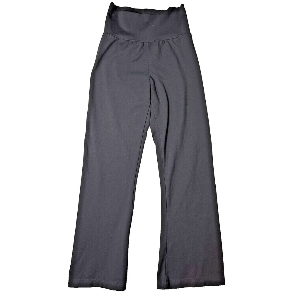 Fit Couture Yoga Pants Womens Medium Black Flared Leg Active Elastic Waist Pants